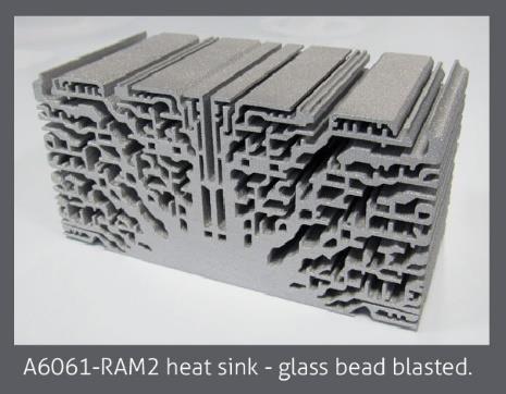 A6061-Ram2 Heat Sink - Glass Bead Biased