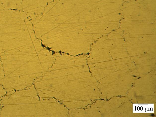 Figure 2 Al2024 Printed Without Ram Additions Showing Grain Boundary Cracking